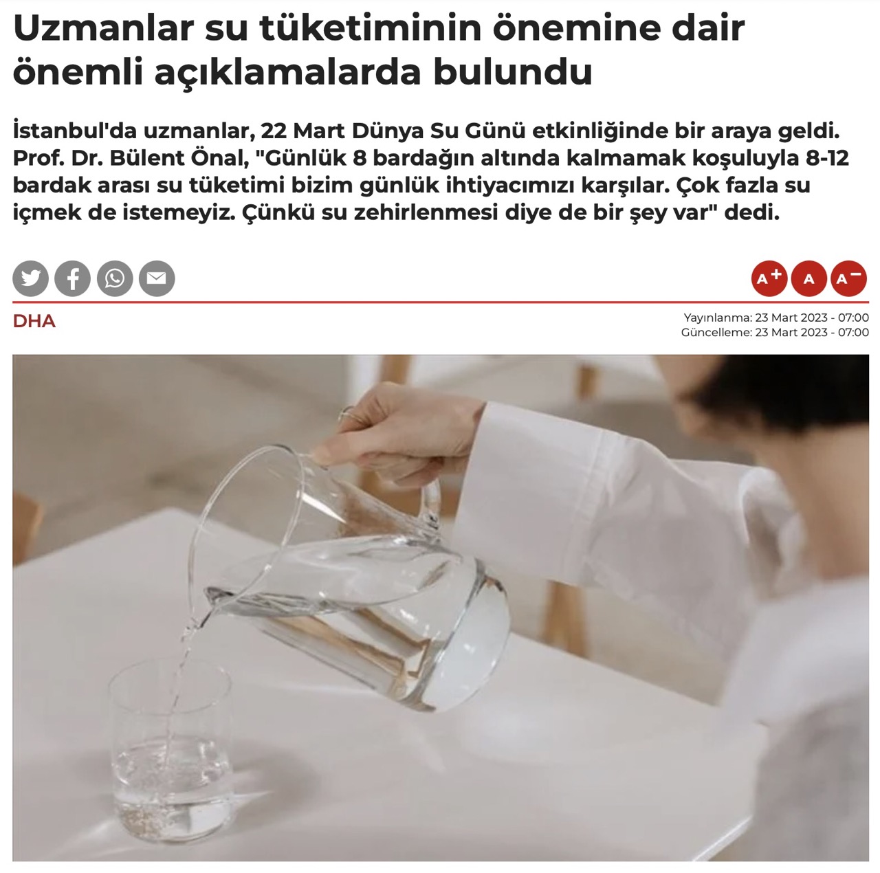 Uzmanlar su tüketiminin önemine dair önemli açıklamalarda bulundu